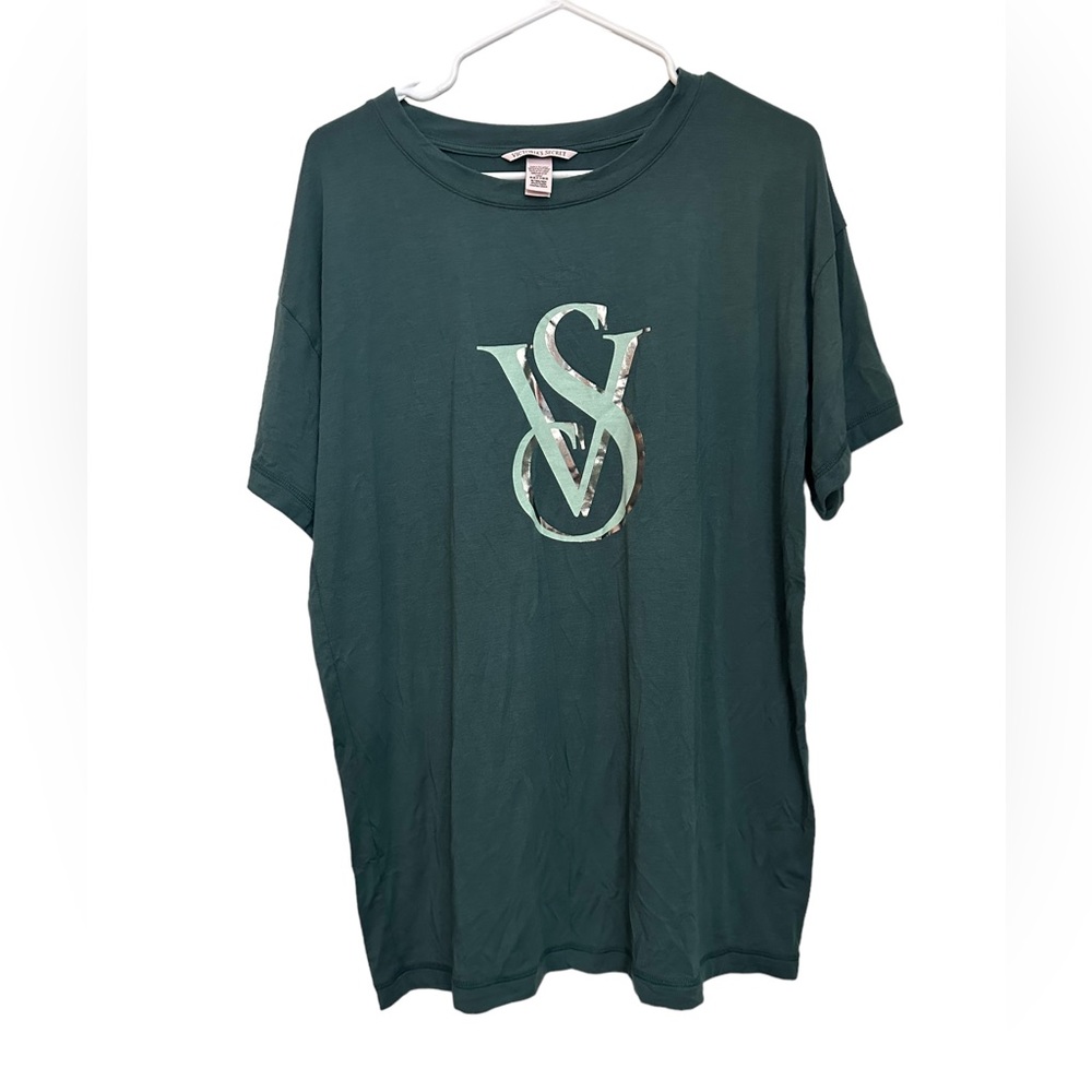 Victoria's Secret T-shirt soft comfy short sleeve teal cotton womens size M